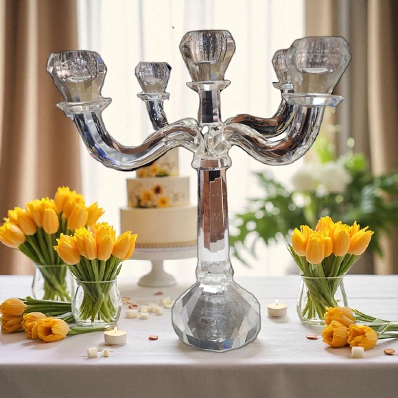 Shannon Crystal Candelabra by Godinger - Picture 5 of 16